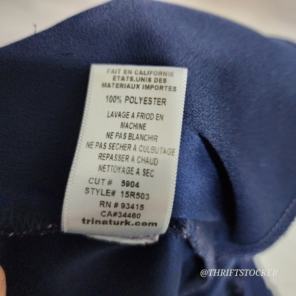 Trina Turk navy blue wide leg pants - Picture 5 of 10